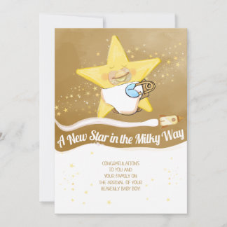 Anuncio Congratulation New Baby Flat Announcement Card