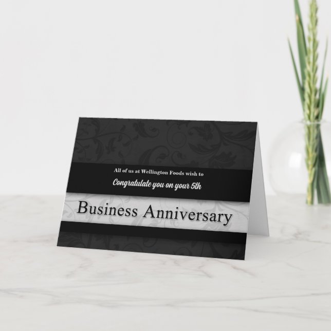 Anuncio Conhorabuena al aniversario de negocios Clásico Ne (Anverso)