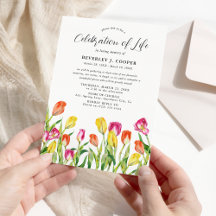 Anuncio conmemorativo hermoso lleno de tulipanes