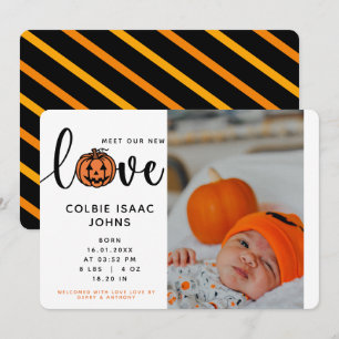 Anuncio Conoce a nuestro nuevo amor Calabaza Halloween Fot