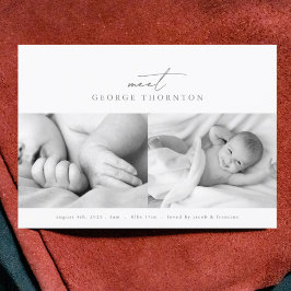 Anuncio conocer nuestro nacimiento de collage de fotos de