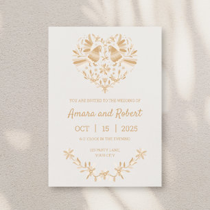 ANUNCIO CORAZÓN BEIGE MEXICANO OTOMI