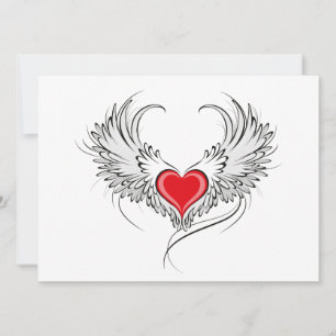 Anuncio Corazón de Ángel Rojo con alas
