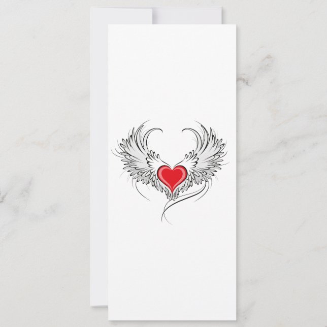 Anuncio Corazón de Ángel Rojo con alas (Anverso)