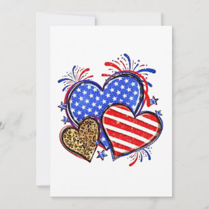 Anuncio Corazón de bandera estadounidense leopardo 4 de ju