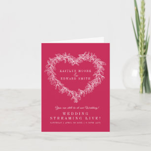 Anuncio Corazón de muérdago rojo blanco boda transmisión e