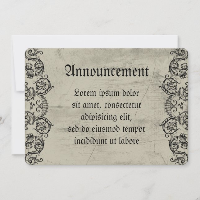 Anuncio Corazón de ornamento grotesco (Anverso)