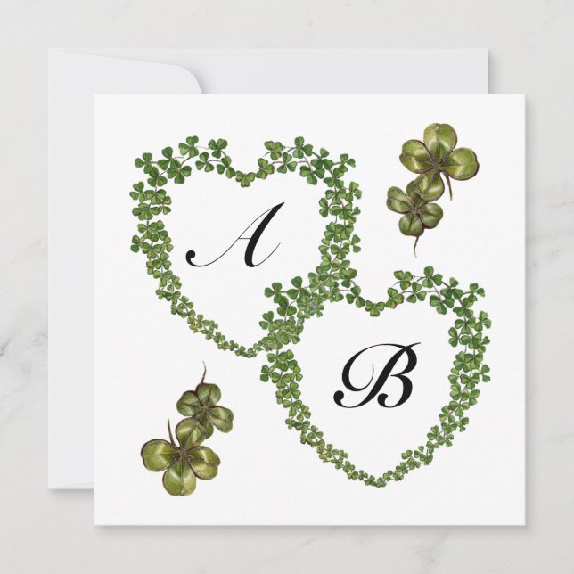 Anuncio CORAZONES DE SHAMROCK MONOGRAM negro morado verde (Anverso)