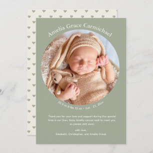 Anuncio Corazones Neutrales Cute Bebé Dulce Mínimo Simple