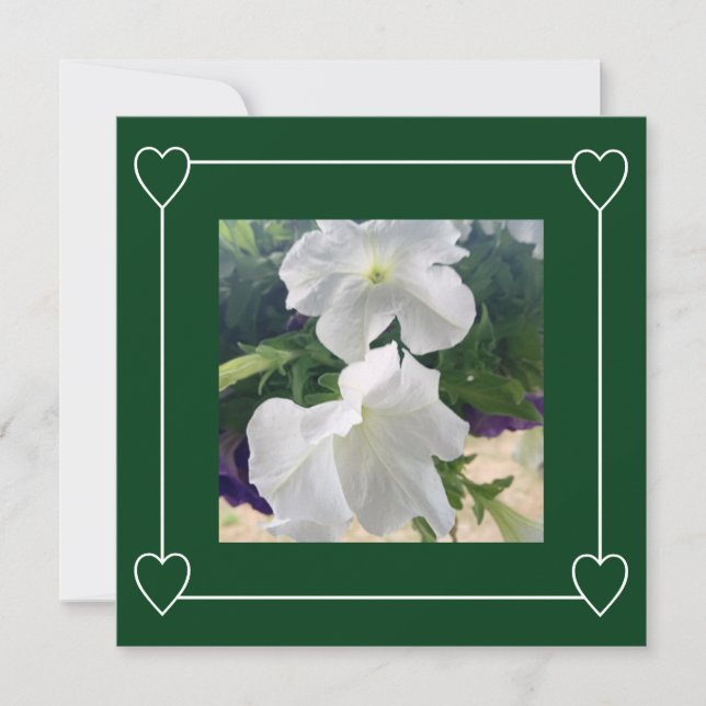 Anuncio Corazones románticos foto moderna verde simple Bod (Anverso)