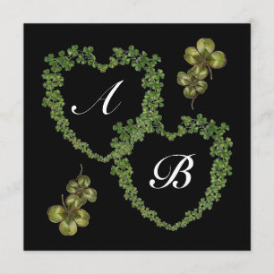 Anuncio CORAZONES VERDES DE SHAMROCK MONOGRAM morado blanc