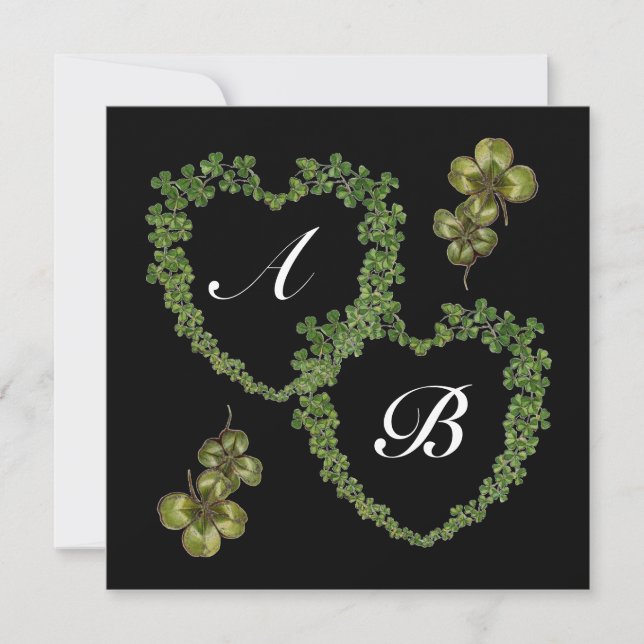 Anuncio CORAZONES VERDES DE SHAMROCK MONOGRAM morado blanc (Anverso)