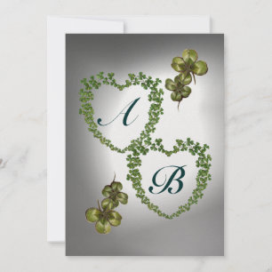Anuncio CORAZONES VERDES DE SHAMROCK MONOGRAM naranja blan