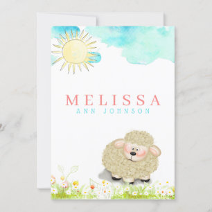 Anuncio Cordero de chica o de niño de color pastel bebé