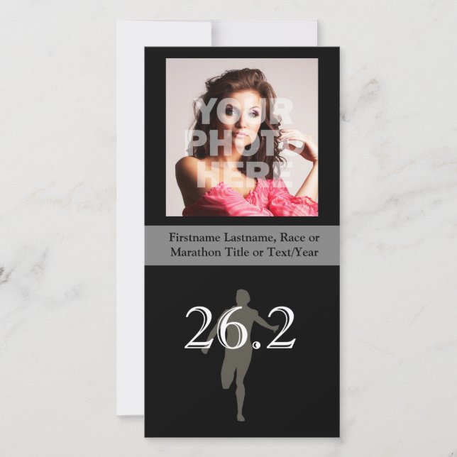 Anuncio Corredor de maratón personalizado 26.2 Keepsake (Anverso)