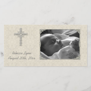 Anuncio Cream Lace Religious Photo Card