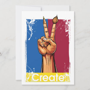Anuncio Crear Arte Mano Señal de Paz Inspirador 
