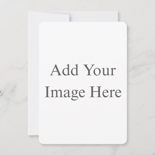 Anuncio Create Your Own white Flat Announcement Card (Anverso)