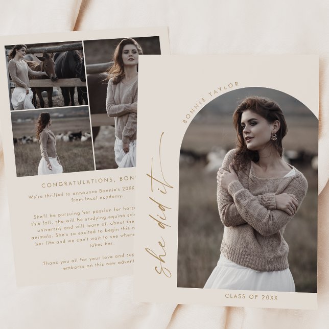 Anuncio Crema Moderna De Arco De Boho Lo Hizo Foto Graduad (Subido por el creador)