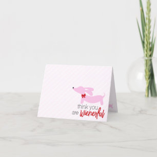 Anuncio Creo que eres Wienerful Dachshund Valentine