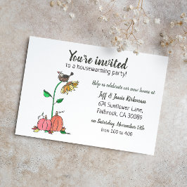 Anuncio Crow in Nest con calabazas caen Fiesta de calentam