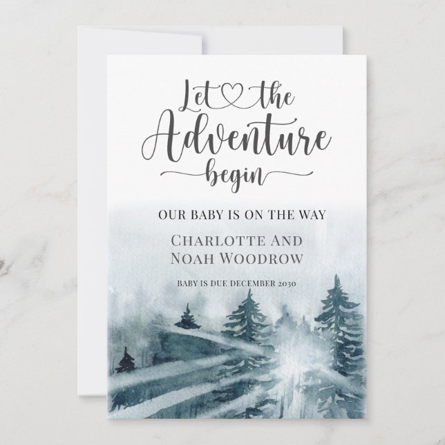 Anuncio Cuaderno de agua verde azul de Forest Adventure (Anverso)