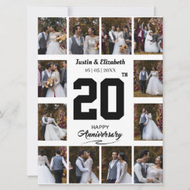 Anuncio Cualquier feliz aniversario 12 collage de fotos