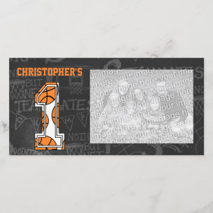 Anuncio Cumpleaños de la foto de la pizarra del baloncesto