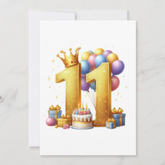 Anuncio Cumpleaños dorado 11