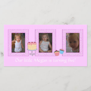 Anuncio Cumpleaños rosado Photocard