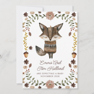 Anuncio Curva Watercolor Fox Embarazo