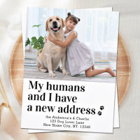Custom Pet Photo New Address Family Dog Moving