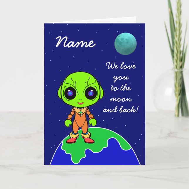 Anuncio Cute Alien Birday Card de Jo Images (Anverso)
