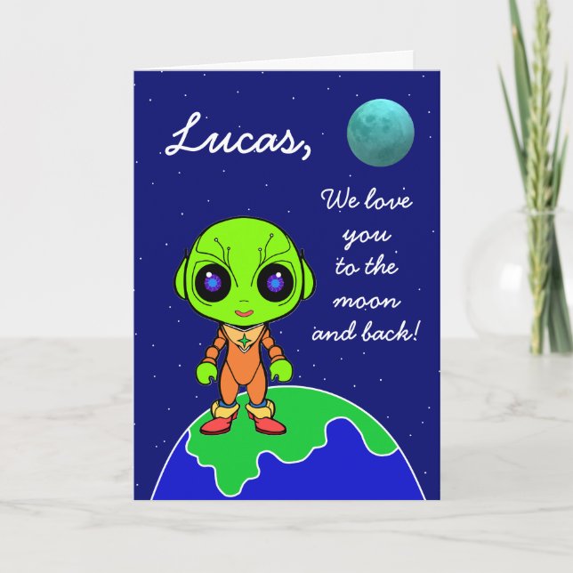 Anuncio Cute Alien Valentine's Day Card by Jo Images (Anverso)