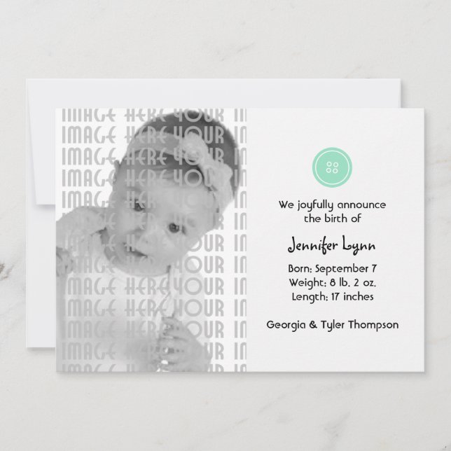 Anuncio Cute as a Button (Turquesa) (Anverso)