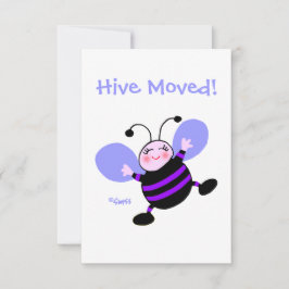 Anuncio Cute Cartoon Bee Woman Moving Announcement