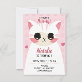 Anuncio Cute cat first birthday 