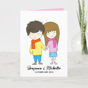 Anuncio Cute Couple Card para San Valentín o aniversarios