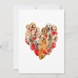 Anuncio Cute Día de San Valentín Golden Retriever Dog Hear