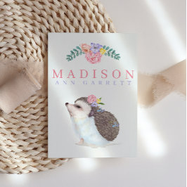 Anuncio Cute Hedgehog bebé de bebé de color rosa foto naci