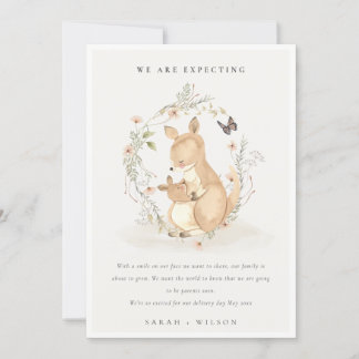 Anuncio Cute Joey Mama Kangaroo Floral Wreath Baby