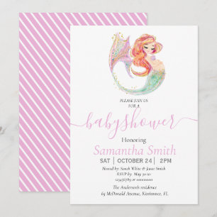 ANUNCIO CUTE MERMAID BABY SHOWER