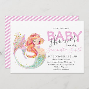 ANUNCIO CUTE MERMAID BABY SHOWER