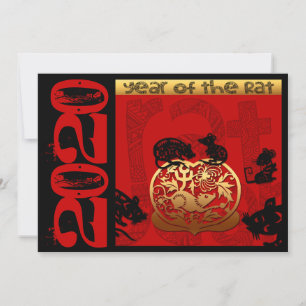 Anuncio Cute Rat Chinese Year 2020 Zodiac Birthday InV