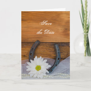 Anuncio Daisy y Horseshoe Western Wedding Salven la fecha