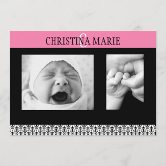 Anuncio Damasco rosa y negro de doble cara