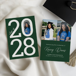 Anuncio Dark Green Modern Class Anual Of & Photo Graduatio