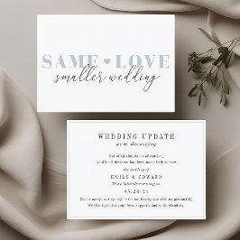 Anuncio de Actualización de Boda con Corazón Azul