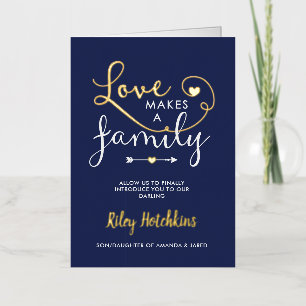 Anuncio de adopción de la familia del amor de la M