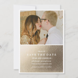 ANUNCIO DE AHORRO EN HOJA DE ORO Save the Date